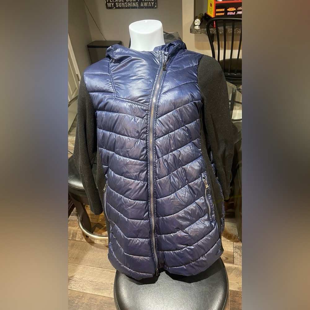 Calvin Klein
Asymmetrical Mixed-Media Puffer Jacket 1x